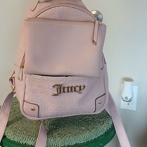 Pink juicy couture mini backpack and matching pouch